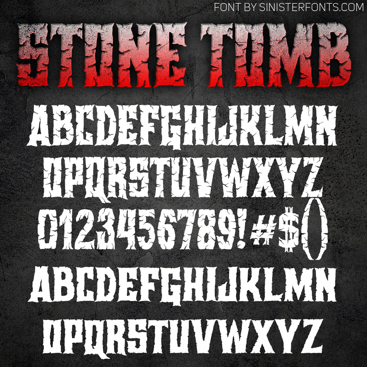 Sinister Fonts: Chad Savage's free, original horror, scary and